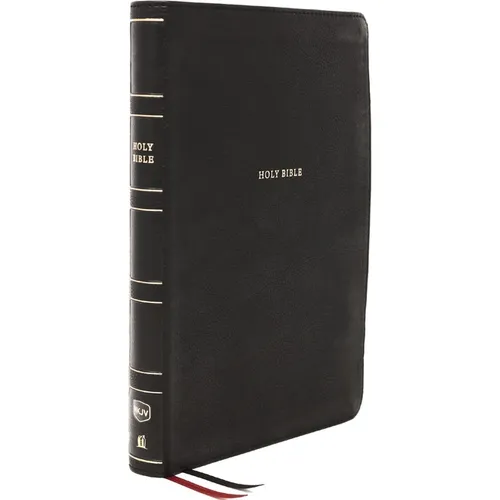 Nkjv, Thinline Reference Bible, Large Print, Leathersoft, Black, Thumb Indexed, Red Letter Edition, Comfort Print: Holy Bible, New King James Version