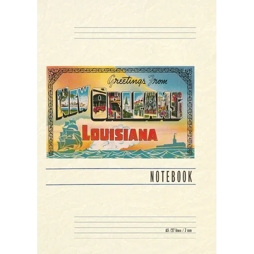 Vintage Lined Notebook Greetings from New Orleans, Louisiana