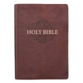 KJV Bible Super Giant Print (Faux Leather, Chestnut Brown)
