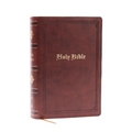 NKJV Bible: Personal Size Giant Print, Brown Leathersoft, Holy Bible, Red Letter, Comfort Print: New King James Version