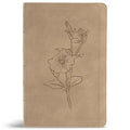 CSB Personal Size Giant Print Bible, Digital Study Edition, Earth Suedesoft Leathertouch