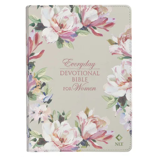NLT Holy Bible Everyday Devotional Bible for Women New Living Translation, Vegan Leather, Pink Floral Printed