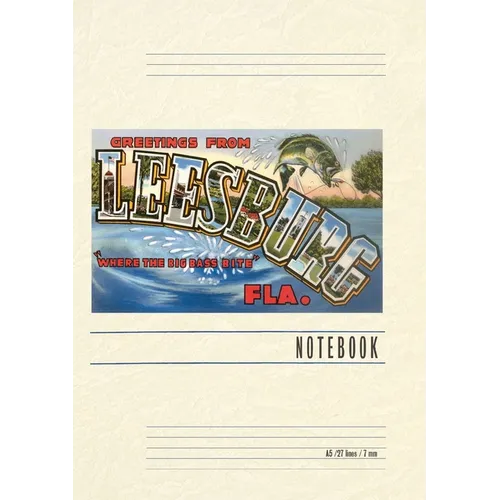Vintage Lined Notebook Greetings from Leesburg, Florida