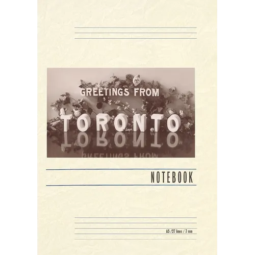 Vintage Lined Notebook Greetings from Toronto