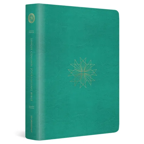ESV Single Column Journaling Bible (Trutone, Teal, Resplendent Cross Design)