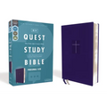Niv, Quest Study Bible, Personal Size, Leathersoft, Blue, Comfort Print: The Only Q and A Study Bible