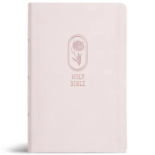 KJV Large Print Personal Size Reference Bible, Blush Pink Leathertouch, Indexed