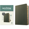 NLT Personal Size Giant Print Bible, Filament Enabled (Genuine Leather, Olive Green, Indexed, Red Letter)
