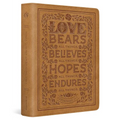 ESV Single Column Journaling Bible (Trutone, Nubuck Caramel, 1 Corinthians 13:7 Design)