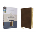 Niv, Thinline Bible, Passaggio Setting, Leathersoft, Brown, Red Letter, Comfort Print: Elegantly Uniting Single and Double Columns Into One Passaggio