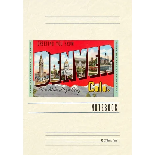 Vintage Lined Notebook Greeting You from Denver, Colorado