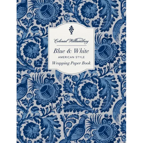 Colonial Williamsburg Blue and White American Style Wrapping Paper Book