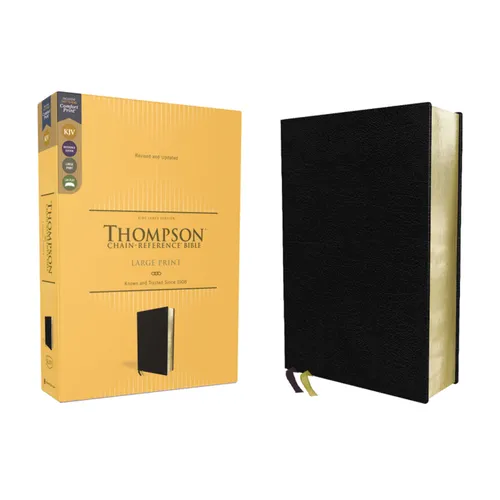 Kjv, Thompson Chain-Reference Bible, Large Print, Bonded Leather, Black, Red Letter, Comfort Print