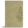 CSB Large Print Thinline Bible, Digital Study Edition, Sage Suedesoft Leathertouch