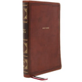 Nkjv, Thinline Reference Bible, Large Print, Leathersoft, Brown, Red Letter Edition, Comfort Print: Holy Bible, New King James Version