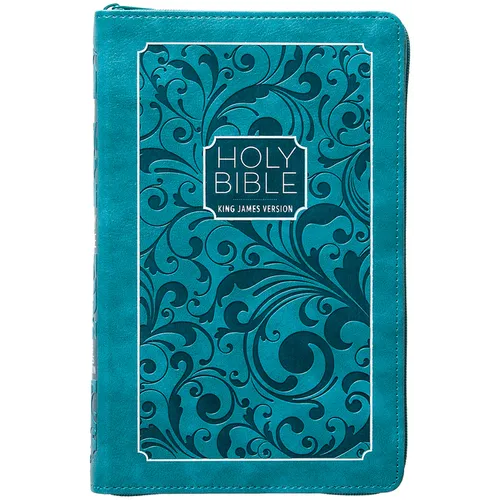 KJV Holy Bible Zip Turquoise