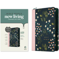 NLT Large Print Thinline Reference Zipper Bible, Filament Enabled (Leatherlike, Meadow Navy & Pink, Red Letter)