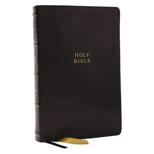 KJV Holy Bible with Apocrypha and 73,000 Center-Column Cross References, Black Leathersoft, Red Letter, Comfort Print (Thumb Indexed): King James Vers