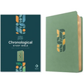 NLT One Year Chronological Study Bible (Leatherlike, Sage Green Mosaic)