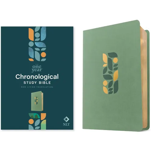 NLT One Year Chronological Study Bible (Leatherlike, Sage Green Mosaic)