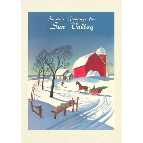 Vintage Lined Notebook Season's Greetings from Sun Valley