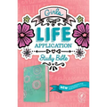 NLT Girls Life Application Study Bible (Leatherlike, Teal/Pink Flowers)