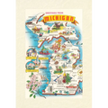 Vintage Lined Notebook Greetings from Michigan, Map