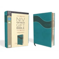 Niv, Premium Gift Bible, Leathersoft, Blue, Red Letter Edition, Indexed, Comfort Print