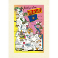 Vintage Lined Notebook Greetings from Idaho, Map of Highlights