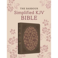 The Barbour Simplified KJV Bible--Deluxe Edition [Brown & Rose Floral Inset]