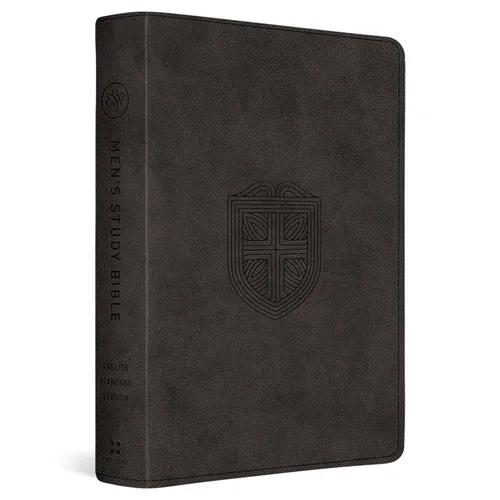 ESV Men's Study Bible (Trutone, Charcoal, Shield Design)
