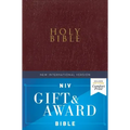 Niv, Gift and Award Bible, Leather-Look, Burgundy, Red Letter Edition, Comfort Print