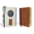Niv, Giant Print Compact Bible, Leathersoft, Brown, Red Letter Edition, Comfort Print