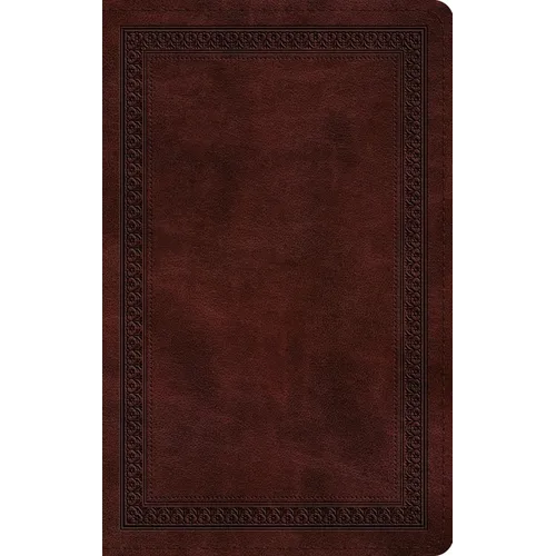ESV Thinline Bible, Red Letter (Trutone, Mahogany, Border Design)