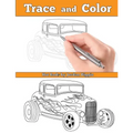 Trace and Color: Hot Rods: Adult Activity Book