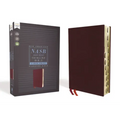 Nasb, Thinline Bible, Large Print, Bonded Leather, Burgundy, Red Letter Edition, 1995 Text, Thumb Indexed, Comfort Print