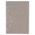 The Spiritual Growth Bible, Study Bible, NLT - New Living Translation Holy Bible, Faux Leather, Taupe Embroidred Floral