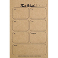 Weekly Planner Notepad: Kraft Brown, Daily Planning Pad for Organizing, Tasks, Goals, Schedule
