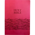 KJV Holy Bible, Wave Design, Large Print, Berry Ultrasoft: (Red Letter, Pink), 1611 Version)