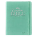 KJV Holy Bible, My Creative Bible, Faux Leather Hardcover - Ribbon Marker, King James Version, Teal W/Elastic Closure