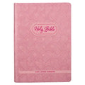 KJV Kids Bible, 40 Pages Full Color Study Helps, Presentation Page, Ribbon Marker, Holy Bible for Children Ages 8-12, Light Pink Hearts Faux Leather F