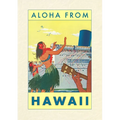Vintage Lined Notebook Aloha from Hawaii, Hawaiian Girls Greeting Cruise Ship