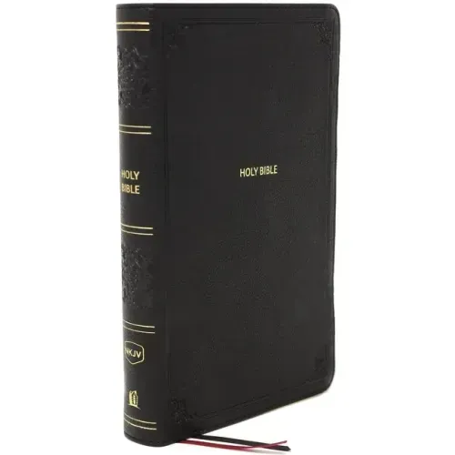 Nkjv, Reference Bible, Personal Size Large Print, Leathersoft, Black, Thumb Indexed, Red Letter Edition, Comfort Print: Holy Bible, New King James Ver