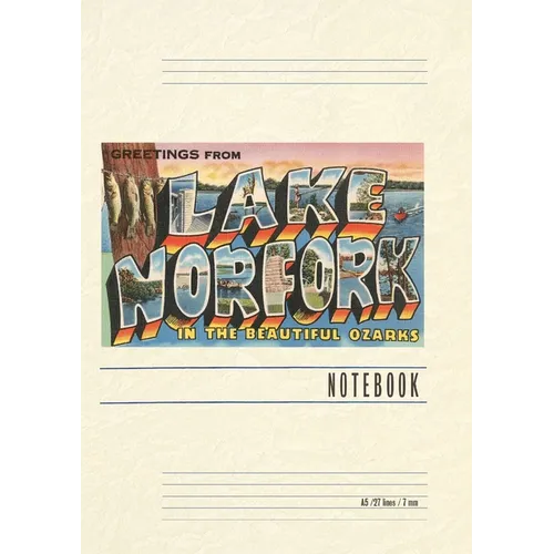 Vintage Lined Notebook Greetings from Lake Norfolk, Arkansas
