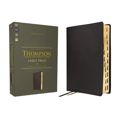 Esv, Thompson Chain-Reference Bible, Large Print, Leathersoft, Black, Red Letter, Thumb Indexed