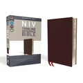 NIV, Thinline Reference Bible, Bonded Leather, Burgundy, Red Letter Edition, Comfort Print