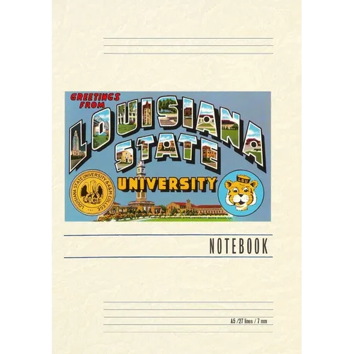 Vintage Lined Notebook Greetings from Louisiana State University