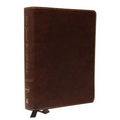 NKJV, Journal the Word Bible, Bonded Leather, Brown, Red Letter Edition, Comfort Print: Reflect, Journal, or Create Art Next to Your Favorite Verses
