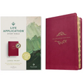NLT Life Application Study Bible, Third Edition, Large Print (Red Letter, Leatherlike, Berry, Indexed)
