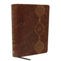 KJV, Journal the Word Bible, Imitation Leather, Brown, Red Letter Edition, Comfort Print: Reflect, Journal, or Create Art Next to Your Favorite Verses
